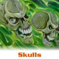 custom motorcycle paint skulls